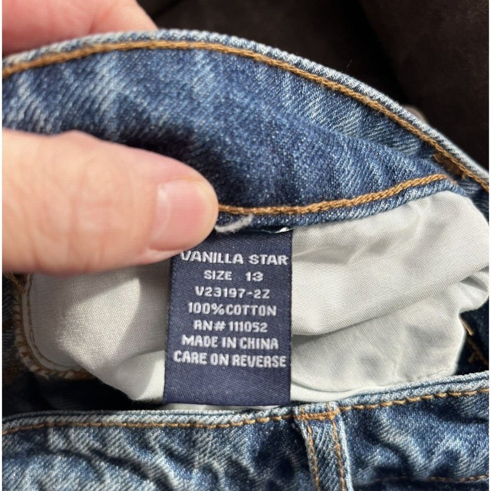 Vanilla Star Blue Distressed Boyfriend Jeans - Picture 8 of 9